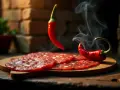 Plasterki salami z pieprzem i dymem, jakby prosto z pieca do pizzy. Idealne na ostrą spinatę.