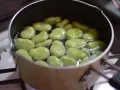 Zielony bób gotuje się w garnku na kuchence. Prosty sposób, jak ugotować bób, by był pyszny.