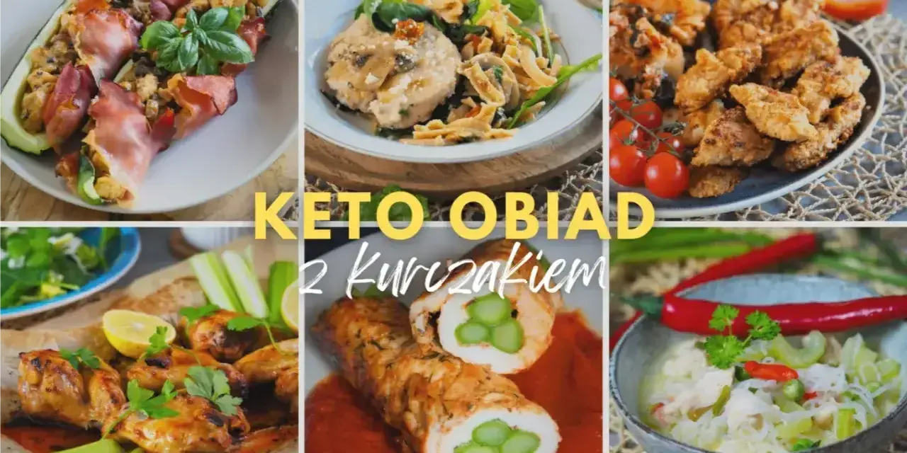 Keto obiad z kurczakiem: faszerowana cukinia, roladki z kurczaka ze szparagami, skrzydełka i inne pyszności.