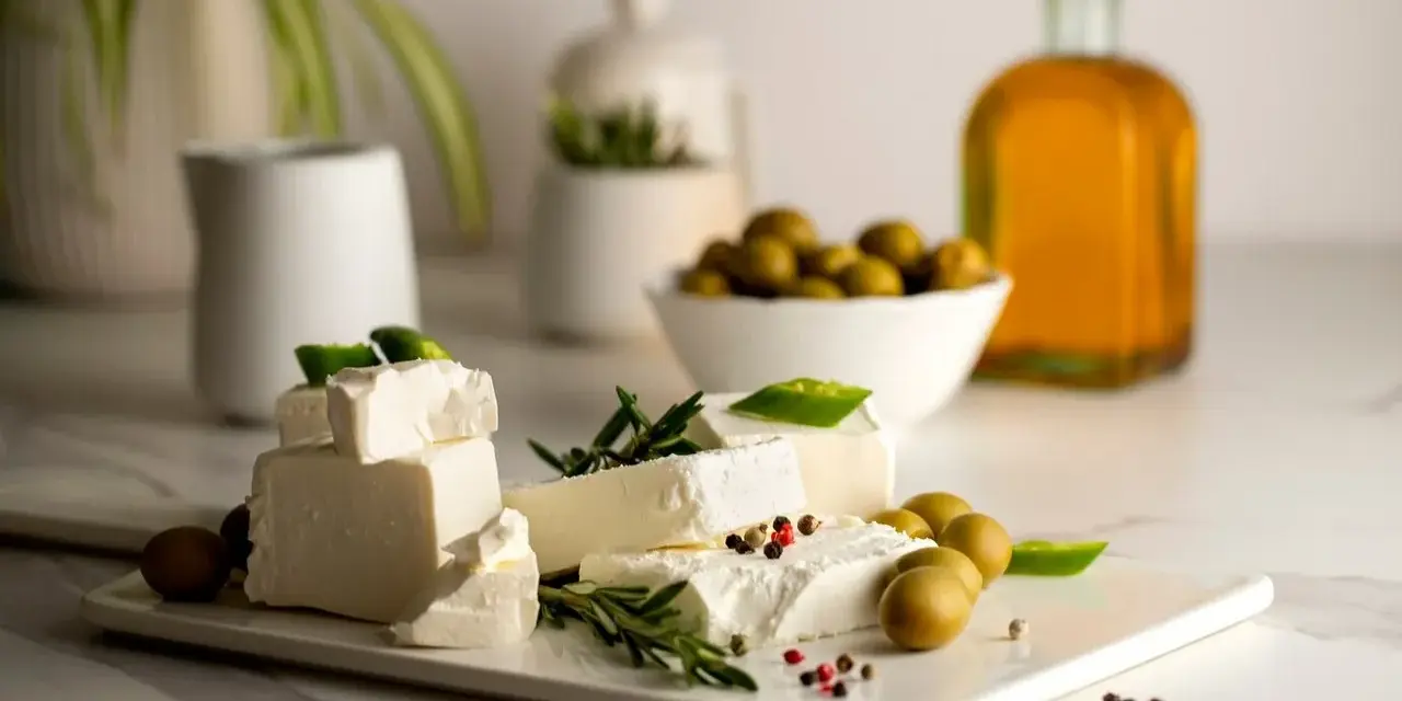Ser feta, oliwki i oliwa z oliwek – klasyka kuchni greckiej. Idealne na letnią przekąskę.
