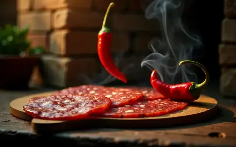 Plasterki salami z pieprzem i dymem, jakby prosto z pieca do pizzy. Idealne na ostrą spinatę.