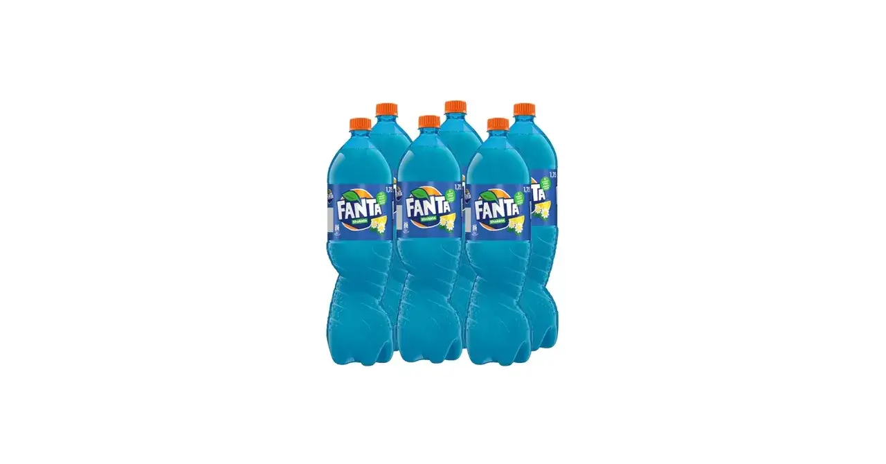 niebieska fanta shokata butelka sklep p&oacute;łka