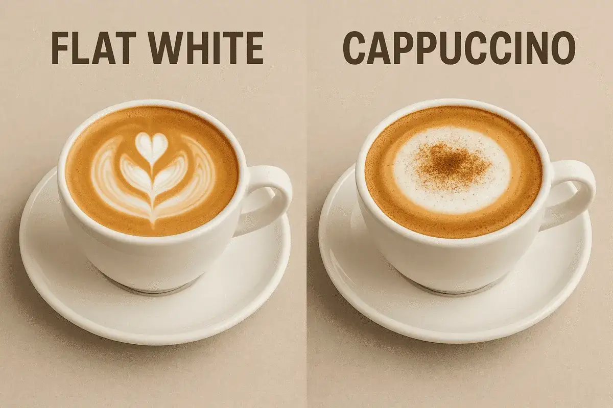 porównanie flat white latte cappuccino